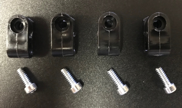 Gridiron1 Black Mini Facemask Clips with Silver Screws (These are not painted)